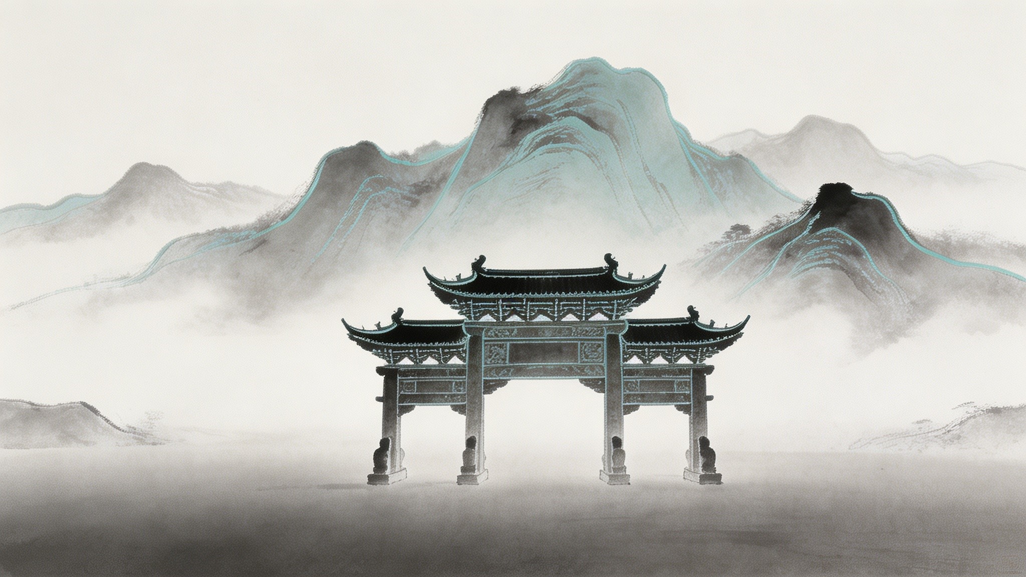 九龙山陵园 · 水墨山水